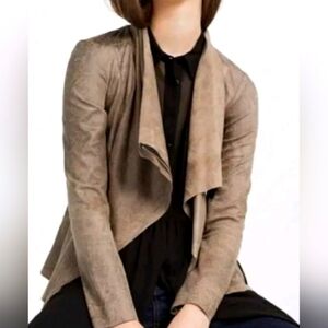 Zara All Saints Style Soft  faux suede jacket  Taupe Color Medium